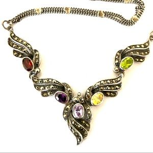 FIRM PRICE 925 silver marcasite vintage necklace